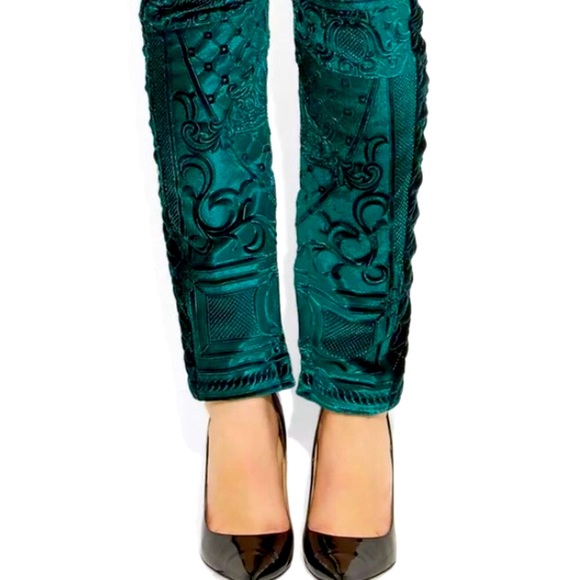 BALMAIN FABERGE RUNWAY VELVET PANTS FR 38 US 6 - Picture 6 of 15